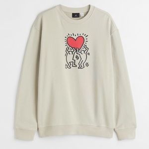 Relaxed Fit H&M Keith Haring Crewneck Sweatshirt
